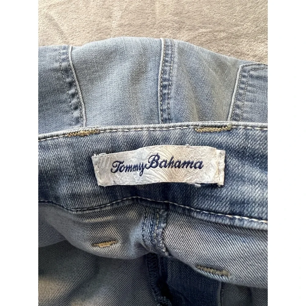 Tommy Bahama Womens Jeans Size 16/29 Blue Leila Indigo Mid Rise Slim Boyfriend